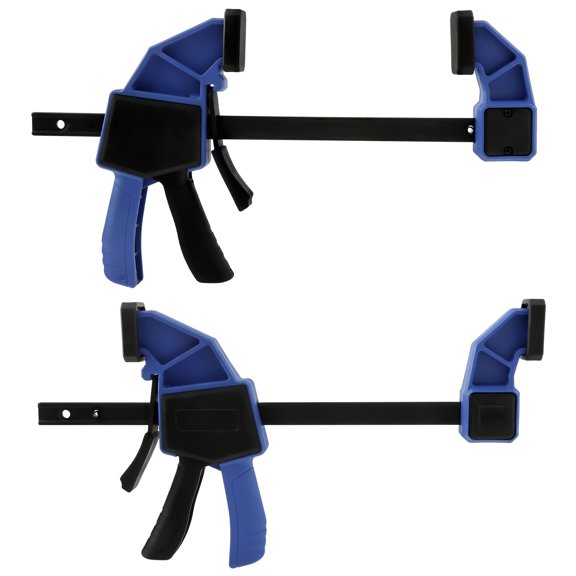 Ikoopy 2 Pcs Carpenter Clamp Set for Tightening Quick Release Woodworking Clamp for One Handed Use Maximum Clamping Force 68kg Blue