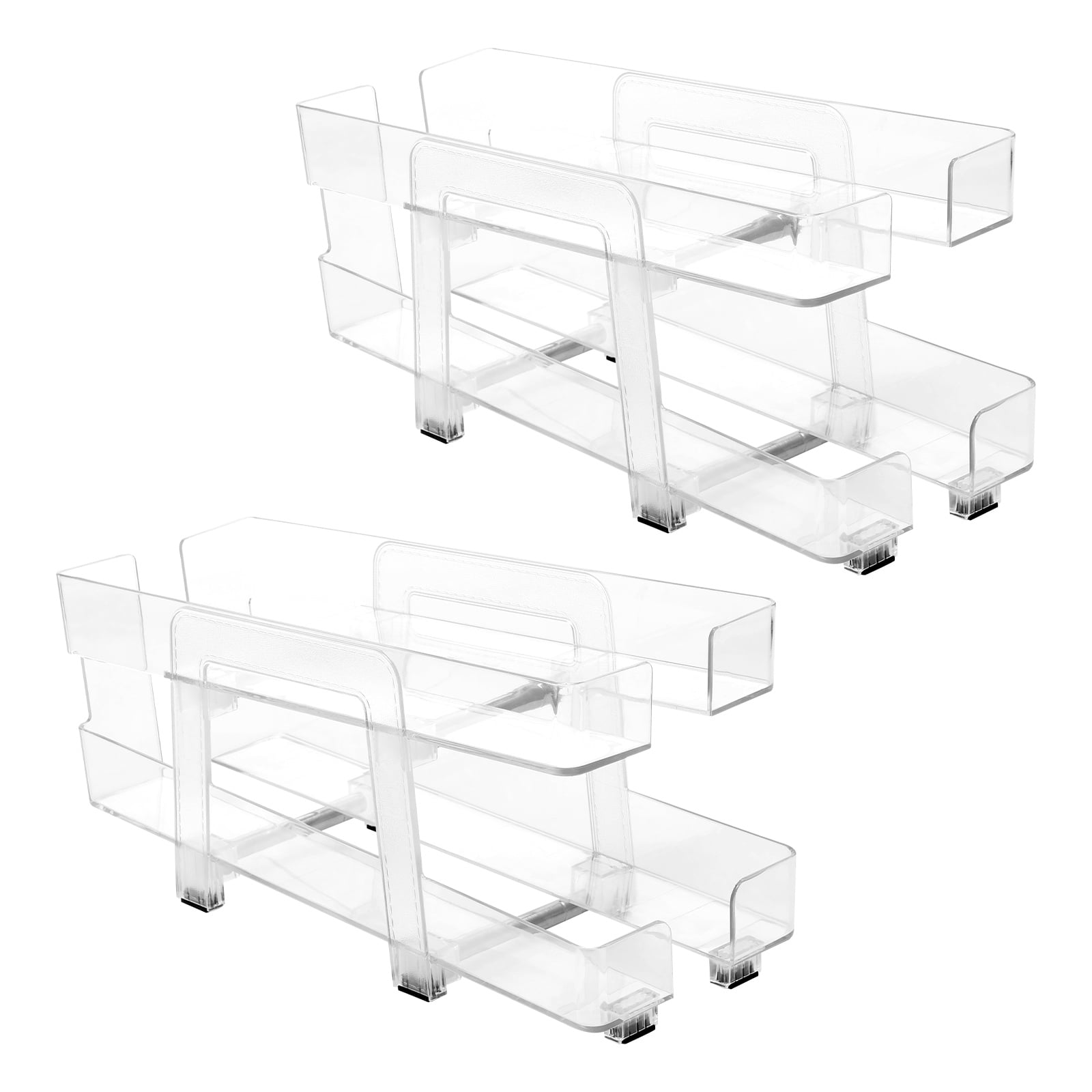 Ikoopy 2 Pcs Soda Can Organizer 2 Tiers Beverage Dispenser Rack Width ...