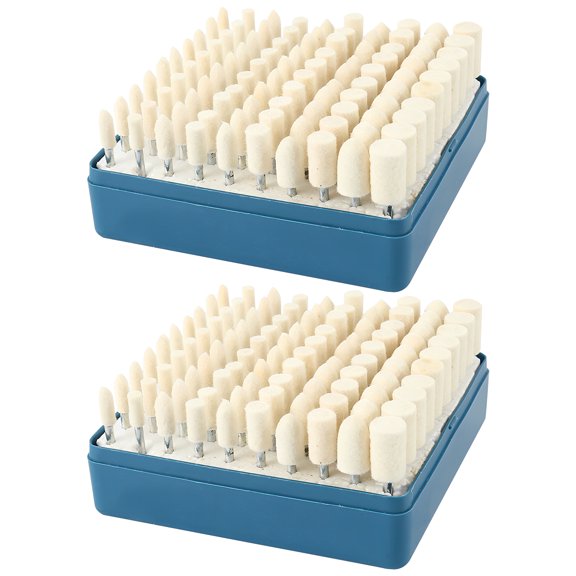 Ikoopy 200Pcs Felt Polishing Buffing Wheel for Rotary Tool Wool Felt Polishing Pad Wheel Set for Watch and Jewelry Polish Kit