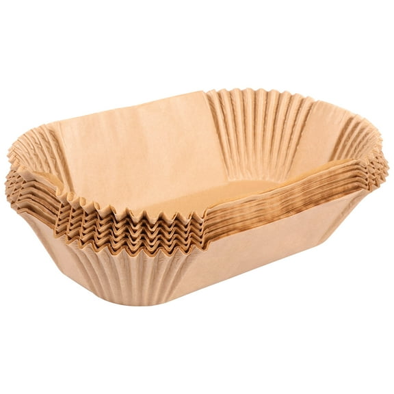 Ikoopy 200Pcs Rectangular Loaf Pan Paper Liner Uniform Heated Non Stick Banana Bread Paper Liner for Cake Biscuit Vegetable