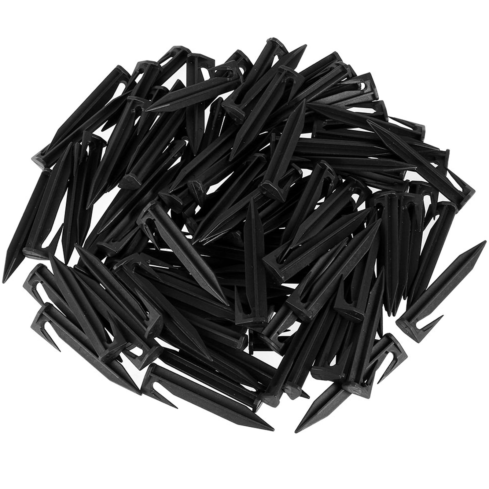 Ikoopy 200Pcs Robotic Lawnmower Boundary Cable Pegs Plastic Boundary Wire Ground Spikes Ground Anchor Hooks for 0.1-3.8 mm Cable Diameter
