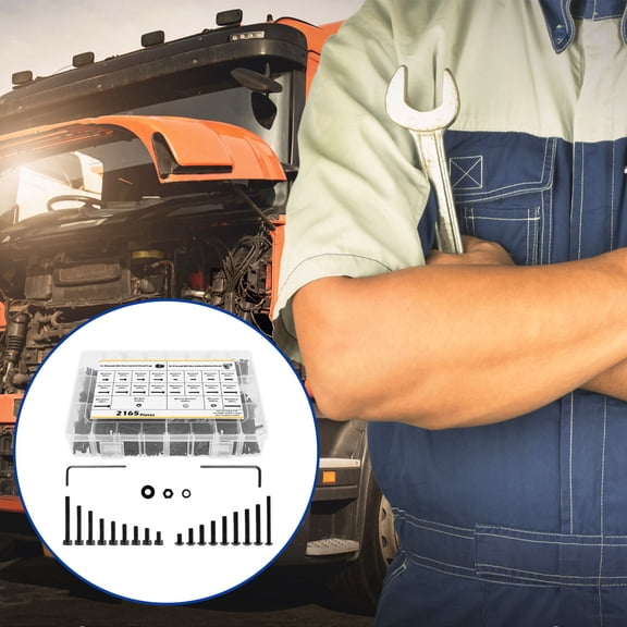 Ikoopy 2167 Pcs M3 Screw Kit Carbon Steel Metric Screw Assortment Kit with Hexagonal Wrench Nut and Washer for 3D Printing Machinery Household Appliance