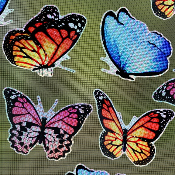 Ikoopy 24Pcs Magnets Screen Stickers Butterfly Window Screen Saver Double Sided Decorative Screen Magnets Colorful Magnetic Screen Door Decor for Window Screen Patio Sliding Doors
