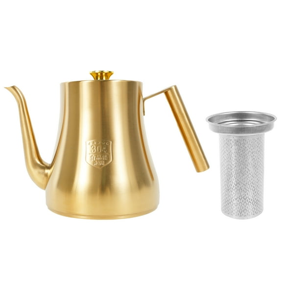 Ikoopy 2L Stainless Steel Teapot Tea Pot with Removeable Infuser Enduring Tea Kettle for Kitchen