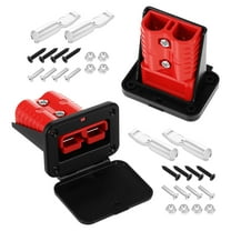 Ikoopy 2Pcs 175A Flush Mounted Plug Connectors Portable Batteries Quick Connect/Disconnect Plug Kit with Cover for Car Motorhome Boat Winch