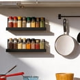 thumbnail image 1 of Ikoopy 2Pcs Acrylic Floating Shelf No Drilling Wall Mounted Storage Shelf with Backing Adhesive Easy Install Wall Display Rack for Bathroom Kitchen Study Room Office, 1 of 13