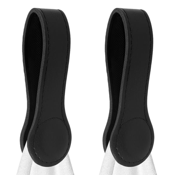 Ikoopy 2Pcs Bath Towel Clip Leather Towel Rack Easy Access Bath Blanket Clip Space Saving Cloth Hanger Stable Fixing for Bathroom