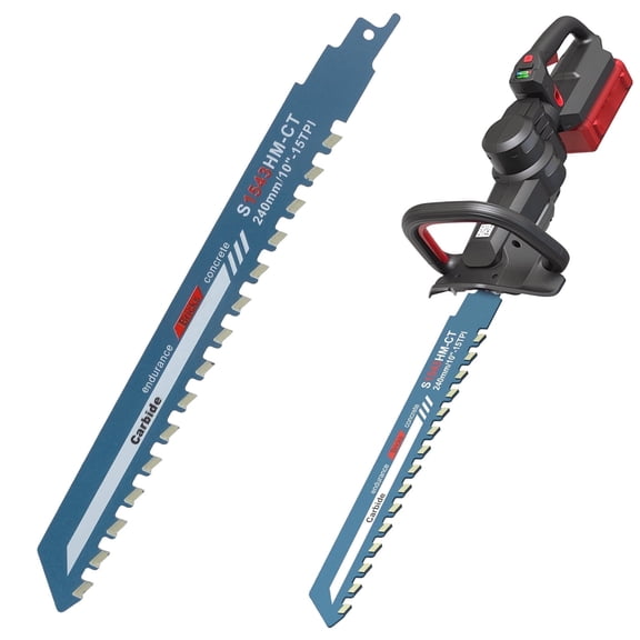 Cemented Carbide Reciprocating Saw Blade 2Pcs, 9.45 Inch 15TPI Heavy Duty Cutting Tool for Concrete, Ceramic and Masonry Demolition