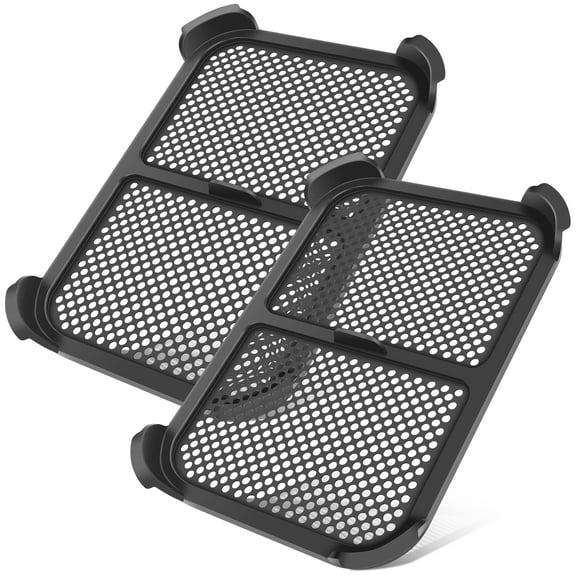 Ikoopy 2Pcs Hot Air Fryer Splash Guards Silicone Grease Splash Guards Heat Resistant Anti Spatter Covers Easy to Clean for Heating