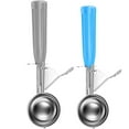 thumbnail image 1 of Ikoopy 2Pcs Ice Cream Scoop Stainless Steel Cookie Scoops Set Rustproof Cupcake Measuring Scoop Comfortable Grip Portion Scoop Set Easy to Clean Cupcake Scoop for Ice Cream, 1 of 10