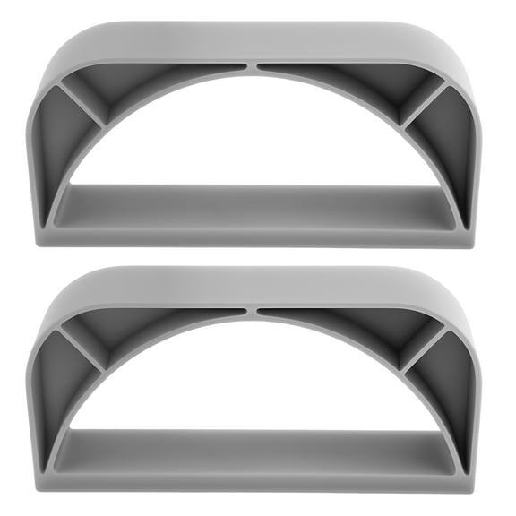 Ikoopy 2Pcs Magnetic Ice Maker Scoop Holder Plastic Magnetic Scooper Stand Convenient Ice Spoon Storage Accessory for Icing Machine Fridge Gray