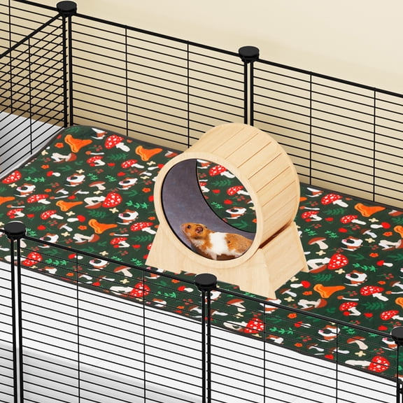 Ikoopy 2Pcs Reusable Guinea Pig Cage Liner Machine Safe Chinchilla Pee Pad With Anti Slip Bottom for Small Animal