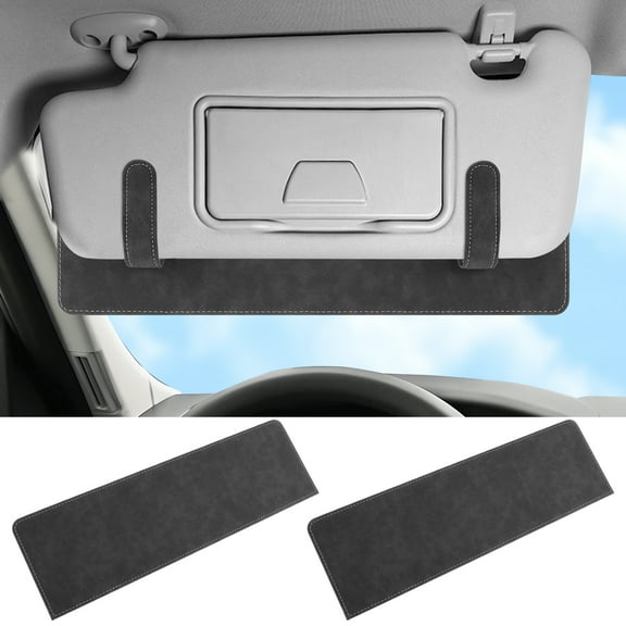 Ikoopy 2Pcs Sun Visor Extender for Car Anti Glare Sunvisor Extension Shade Attachment Adjustable PVC Sunshade Blocker Auto Accessories for Safe Driving