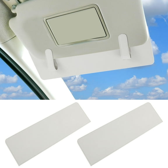 Ikoopy 2PCS 14.96in Sun Visor Extender for Car Anti Glare Sunvisor Extension Shade Attachment Adjustable PVC Sunshade Blocker Auto Accessories for Safe Driving
