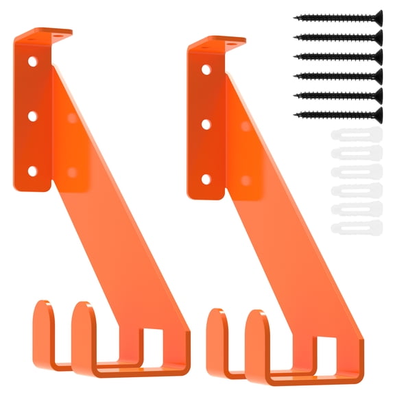 Ikoopy 2Pcs Wall Mount Chainsaw Holder Heavy Duty Chainsaw Hangers 180 lbs Capacity Easy to Install Storage Rack for Garage Wall