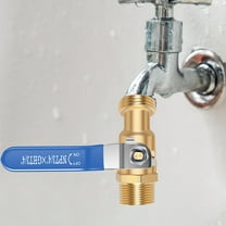 Ikoopy 3/4" NPT Male Hose Bib with 3/4" Male GHT Threads Heavy Duty Outdoor Hose Spigot High Flow Outdoor Faucet with 2 Washers and 1 Tape for Garden