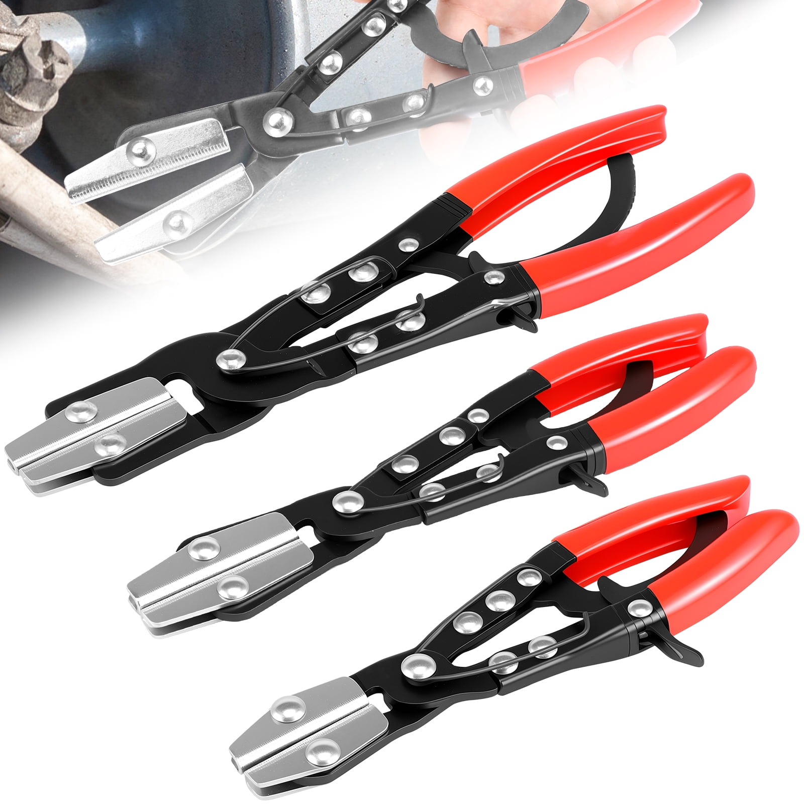 Ikoopy 3 Pcs Steel Hose Pinch Off Pliers Set Auto Locking Hose Pinching ...