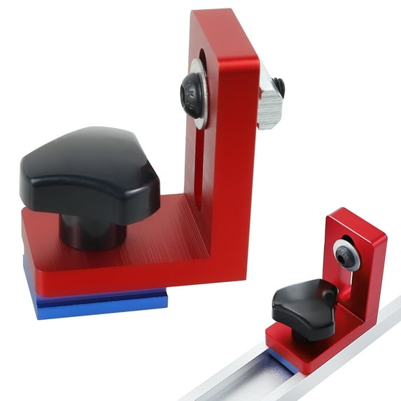 Ikoopy 30 Type Miter Track Stop Metal T-Track Stop Tool Durable Woodworking T-Track Slot Backing Connector T-Track Limiter Device Woodworking Accessories for Standard T-Track