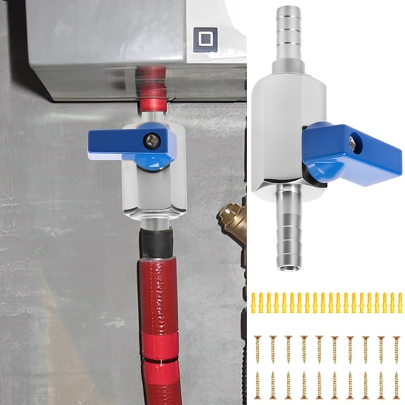 Ikoopy 304 Stainless Steel Ball Valve 8 mm Precise Mini Shut Off Ball Valve with Self Tapping Screws Easy Install for Water Gas