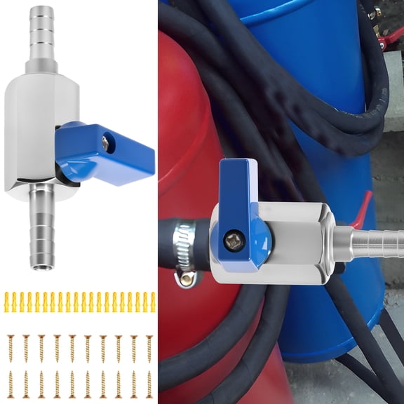 Ikoopy 304 Stainless Steel Ball Valve 8 mm Precise Mini Shut Off Ball Valve with Self Tapping Screws Easy Install for Water Gas