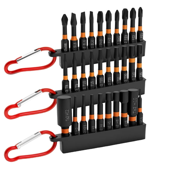 Ikoopy 30Pcs CNC Machining Alloy Steel Magnetic Drill Bit Anti Slip Quick Release Hex Shank Screw Driver Bit for Home Repairs Automobiles Woodworking