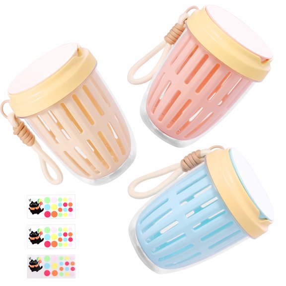 Ikoopy 3Pcs Plastic Fruit Salad Storage Cup Good Sealing Fruit Storage Container with Lanyard Portable Food Container for Picnic