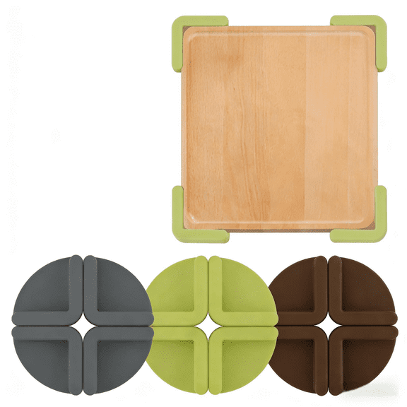 Ihvewuo 3Pcs Silicone Non Slip Cutting Board Feet Anti Skid Silicone Pads Bottom Firmly Adsorbs Not Damage Countertop Wear Resistant for Kitchen Home Protector