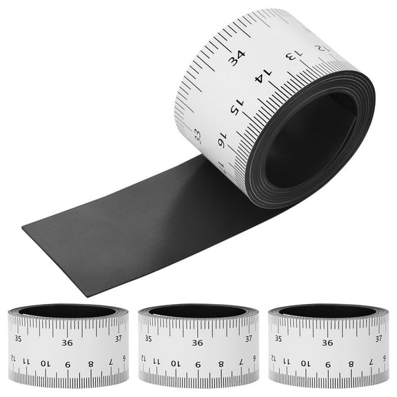 Ikoopy 4 Pcs Magnetic Ruler Tape High Precision Inch Centimeter Scale Magnetic Border Ruler for Lath Workshop Table Saw Mill