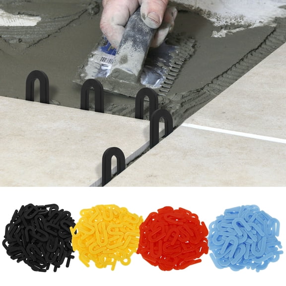 Ikoopy 400 Pcs Plastic Shim Lightweight U Shape Tile Spacer for Leveling Multifunctional Horseshoe Shim for Marble and Ceramic Installation