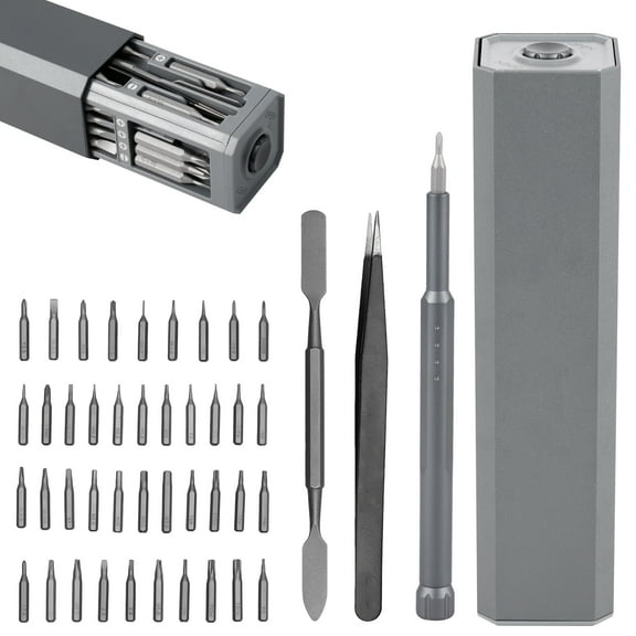 Ikoopy 44 in 1 Precision Screwdriver Set with Pop Up Magnetic Metal Storage Box Magnetic Mini Precision Screwdriver Set for Watches Phones PC Drones Cameras Toy