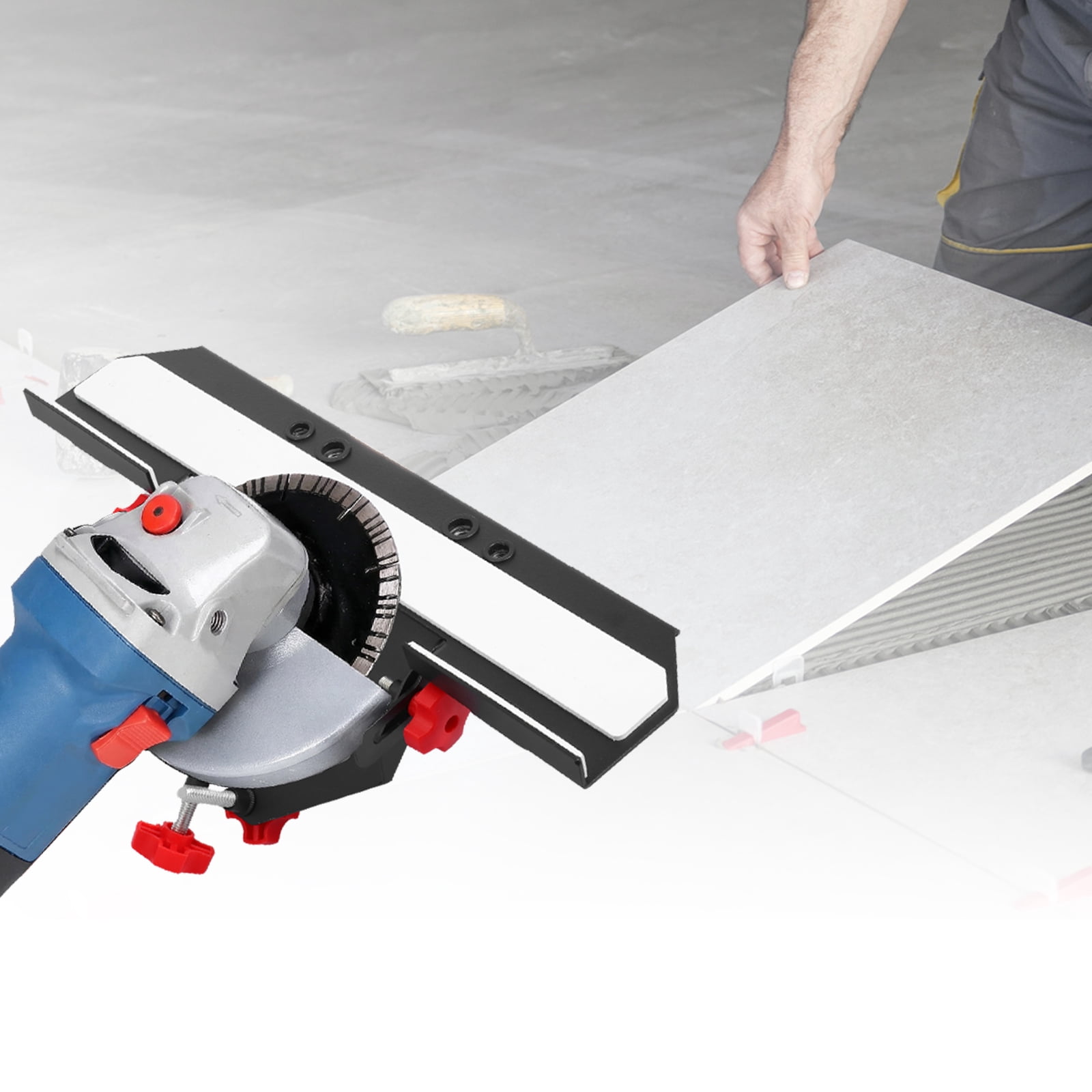 Ikoopy 45 Degree Tile Chamfering Tool Anti Slip Chamfering Cutting Cat Face Tool for 4-1/2" and 5" Angle Grinder