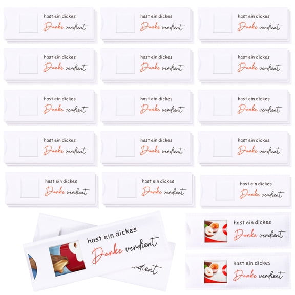 Ikoopy 48 Pcs Thick Chocolate Felt Sleeve for Party Reusable Soft Felt Sleeve for Chocolate for Employee Colleague Women and Men