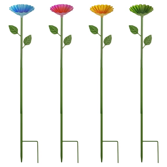 Ikoopy 4Pcs Bee Watering Station Metal Bee Watering Cups Easy Assembly Bee Water Feeder Decorative Bee Cups Colorful Bee Bath Bowl Bee Cups Watering Station for Gardens Outdoor