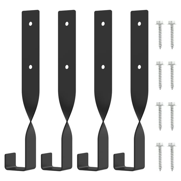 Ikoopy 4Pcs Chainsaw Wall Mount Holder with Screws Steel Chainsaw Hanger Load Capacity 110lbs String Trimmer Storage Hook String Trimmer Hanger for Garage Wall