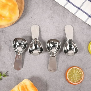 E-far Mini Ice Scoop Set Of 4 - 3 Oz Gold Stainless Steel, Small Scoops For Candy, Flour, Sugar, Dishwasher Safe