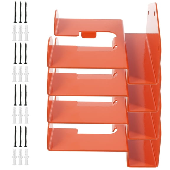 Ikoopy 4Pcs Weed Trimmer Hanger Wall Mounted Grass Trimmer Rack Heavy Duty Garden Power Tool Hanger Steel Weed Whackers Holder Hedge Trimmer Hanger for Grass Trimmer Garden Tools