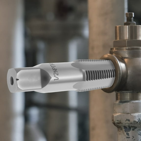 Ikoopy 5 Pcs 1/8", 1/4", 3/8", 1/2" 3/4" NPT Pipe Tap Set Sturdy Plumbing Tool Set Enduring Plumbing Tap Kit for Clean Accurate Threads