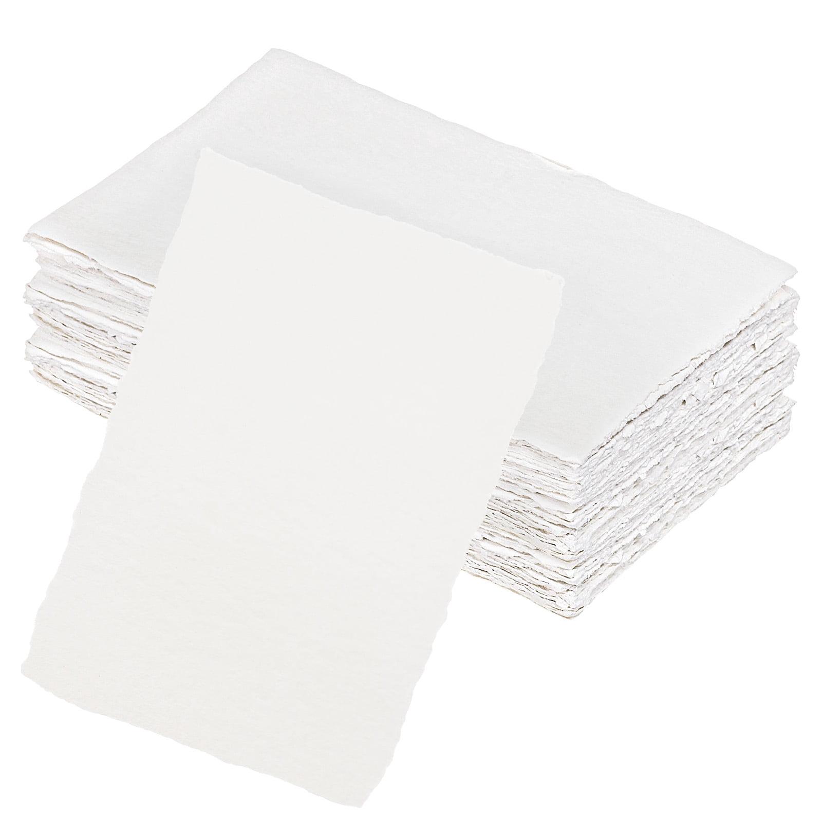 Ikoopy 50 Sheet Watercolor Paper 300gsm Handmade Deckled Edge Thick Textured Paper for Watercolors Weddings Invitations Cards Crafts
