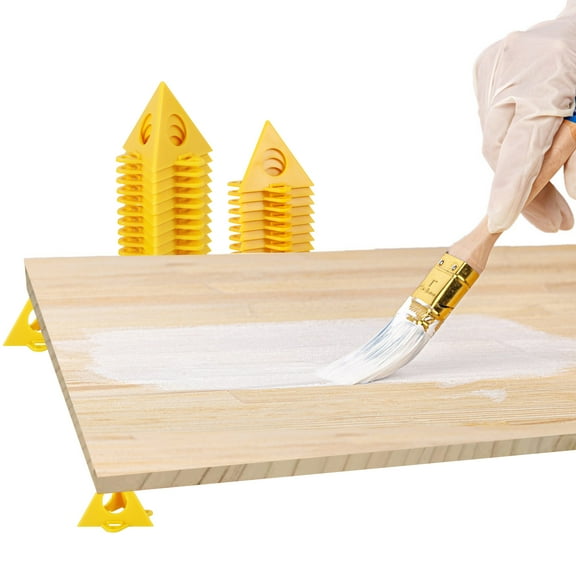 Ikoopy 50Pcs Pyramid Painting Stands Plastic Mini Cone Paint Stands Reusable Painting Triangle Stands Set High Strength Canvas Support Stands for Canvas Cabinet Doors Furniture