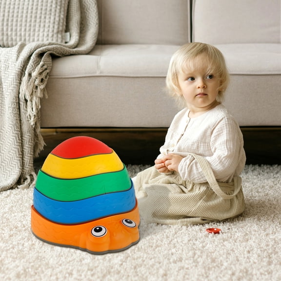 Ikoopy 5Pcs Plastic Ladybug Stepping Stone Exercise Balance Kid Stepping Stone Improve Coordination Balance Sensory Toy for Children