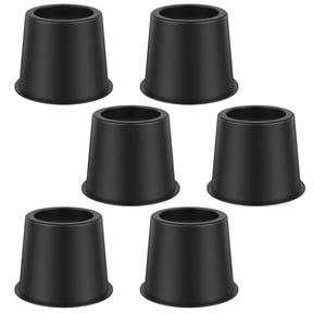 Heavy Duty 4" Bed Risers 6-Pack, Furniture Risers for Couch Sofa Table Leg, Non-Slip Underbed Storage Raisers with Floor Protection, Black
