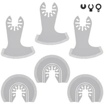 Ikoopy 6Pcs Diamond Oscillating Tool Blade Set Multifunctional Diamond Multitool Blades Kit Precise Segment Swing Semi Circle Saw Blade Grout Removal Saw Blade for Remove Tile Grout