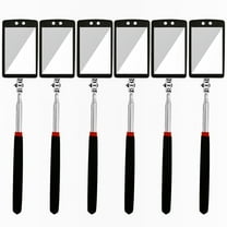 Ikoopy 6Pcs LED Telescoping Inspection Mirror Stainless Steel LED Mechanical Mirror Tool 360 Degree Rotation Visual Reflector for Car