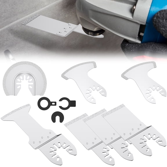 Ikoopy 7/14PCS Diamond Oscillating Multi Tool Blade for Grout Removal Tile Mortar Concrete Masonry Oscillating Multi Tool Grout Removal Blade