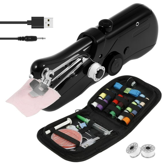 Ikoopy ABS Plastic Handheld Sewing Machine for Quick Repair Ergonomic Versatile Mini Sewing Machine for Quilting Enthusiast Beginner