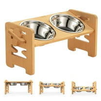Wekvgz Adjustable Elevated Dog Bowl Easy to Assemble Raised Dog Bowl Stand Easy to Clean Doggie Dish Stand for Pet