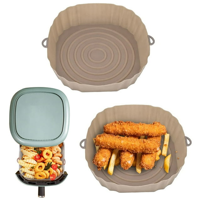 Ikoopy Air Fryer Silicone Pot with Handle Reusable Air Fryer Liner Heat