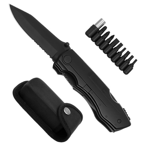 Ikoopy Aluminum Alloy Multitool Pocket Knife Practical Tactical Folding Multi Tool Foldable Versatile Utility Plier Set for Outdoor
