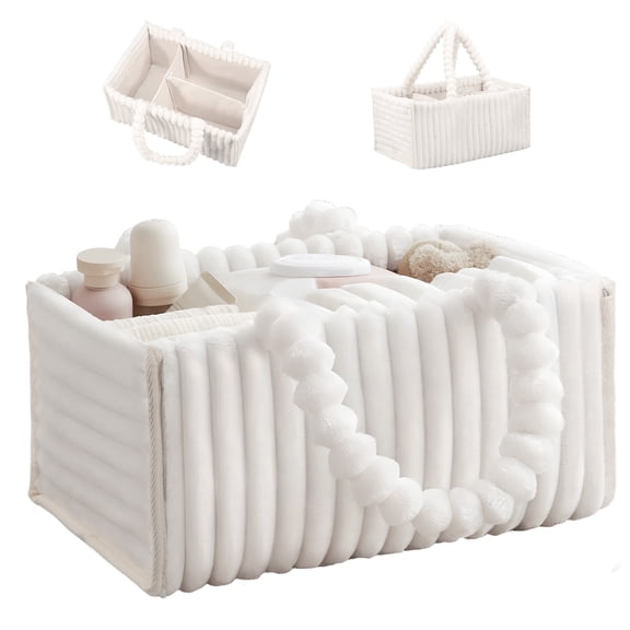 Ikoopy Baby Essentials for Newborn Baby Diaper Organiser Portable Diaper Changing Organiser Nursery Storage Basket for Boys Girls Newborn