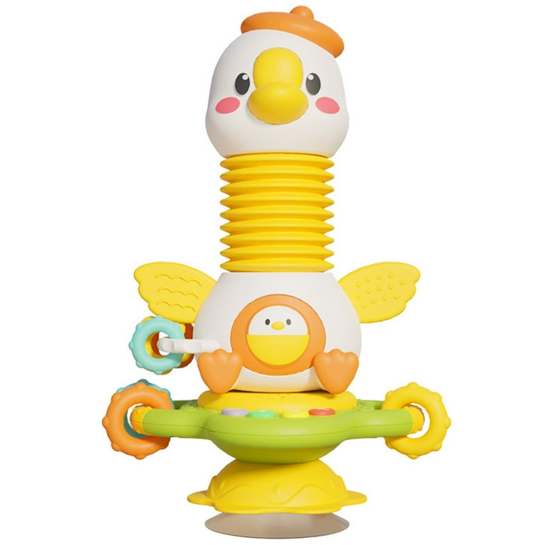Ikoopy Baby High Chair Toys with Suction Cups Montessori Highchair Rattle Toy Early Educational Interactive Baby Tray Toy Cute Fun S